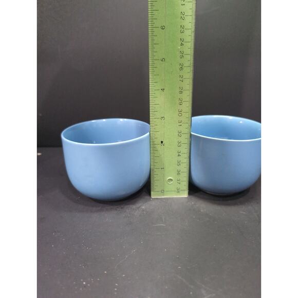 Newcor Blue Stoneware Teacup Set, 8 Oz Coffee Tea Cups,‎ Drinkware Set, Vtg Cups - Picture 8 of 8